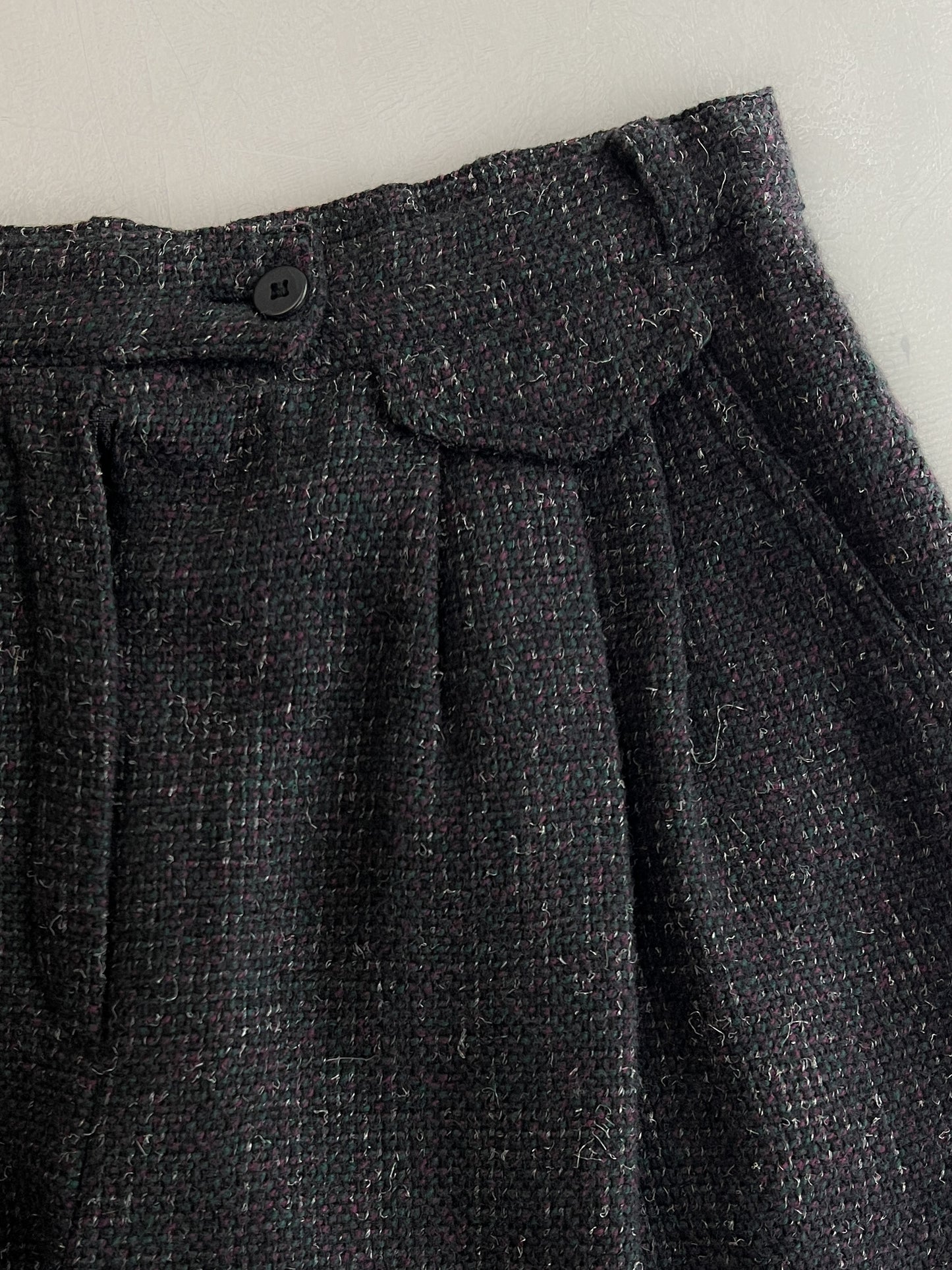 1980's Pleated Tweed Balloon Trousers [27"]