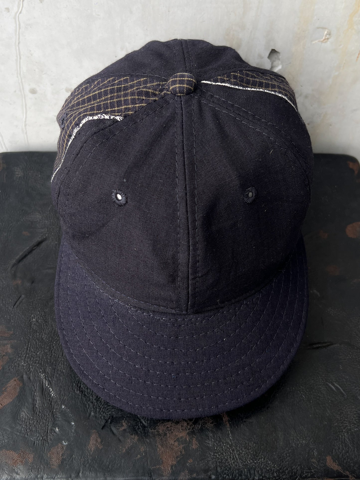 Early 20th c. Japanese Fabric 1930's Baseball Cap By Troy O'Shea Handmade [Adjustable]