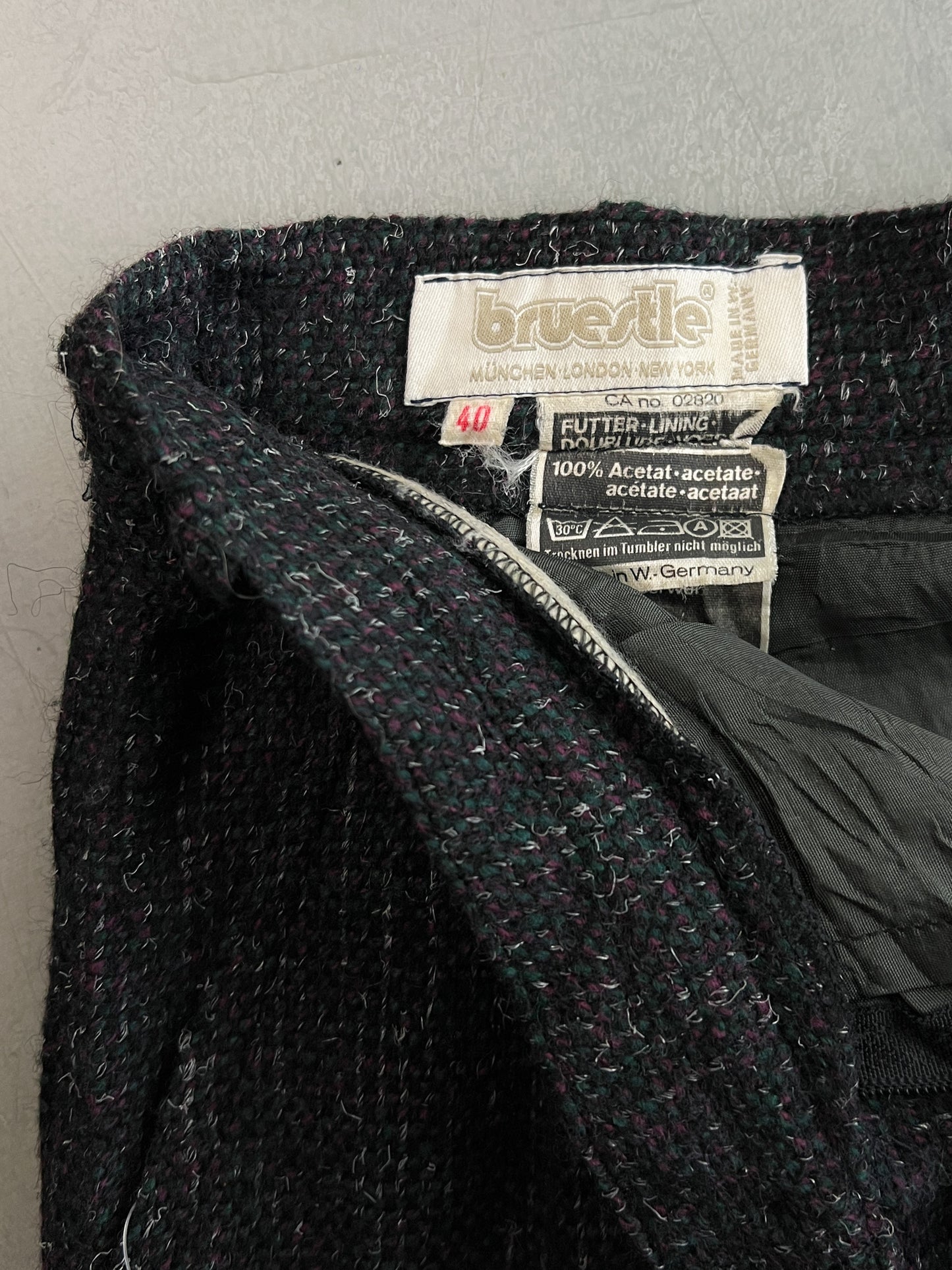1980's Pleated Tweed Balloon Trousers [27"]