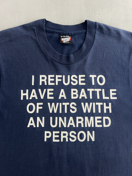 1980's “Battle Of Wits” Slogan Tee [M]