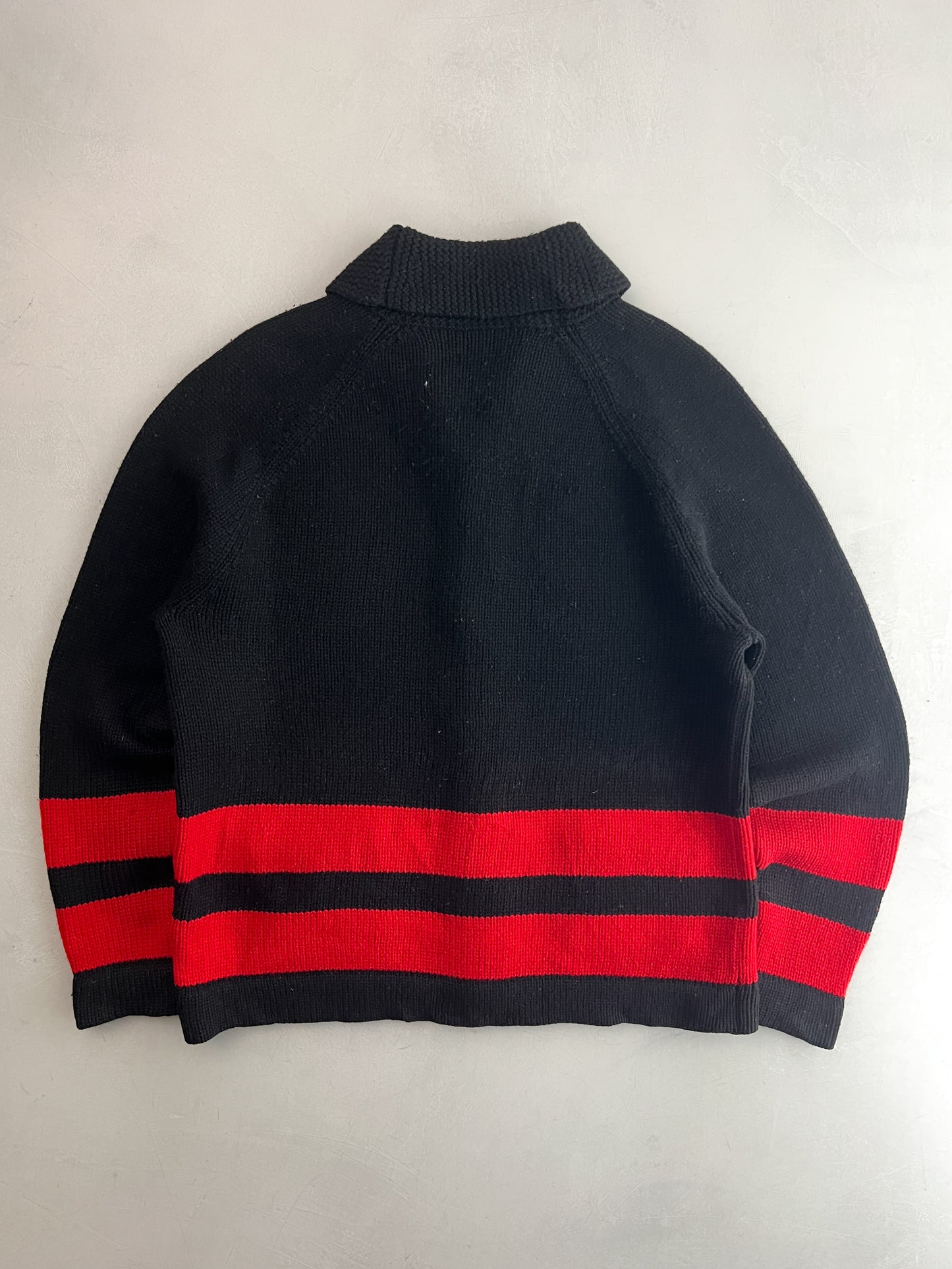 Lambs Wool Polo R.L Shawl Collar Cardigan [XL]