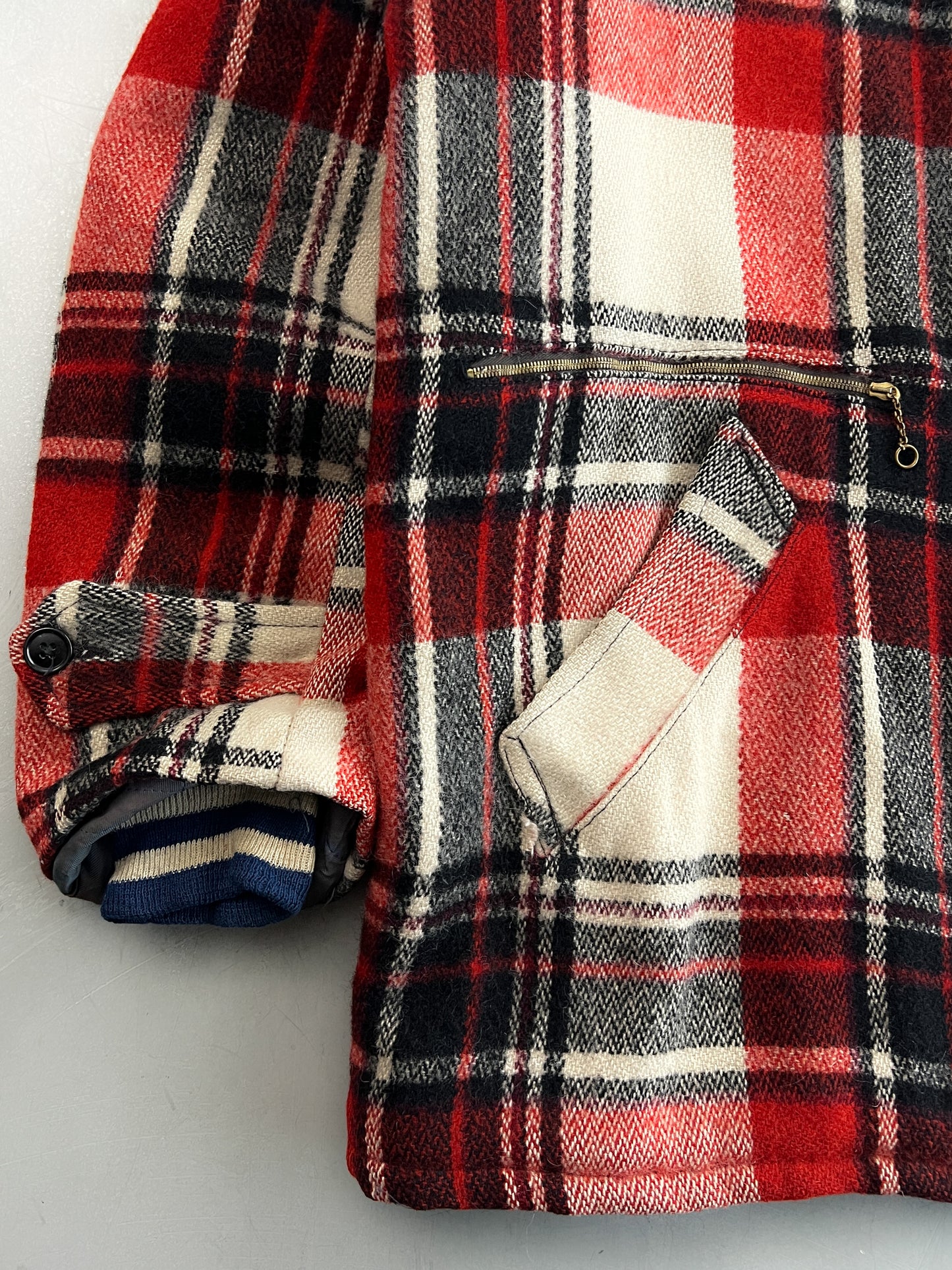 1960's Forty Below Tartan Wool Coat [L]