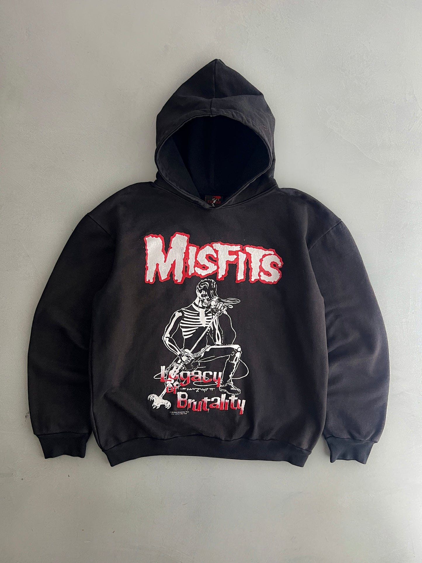 1990's Sun faded Misfits Hoodie [L]
