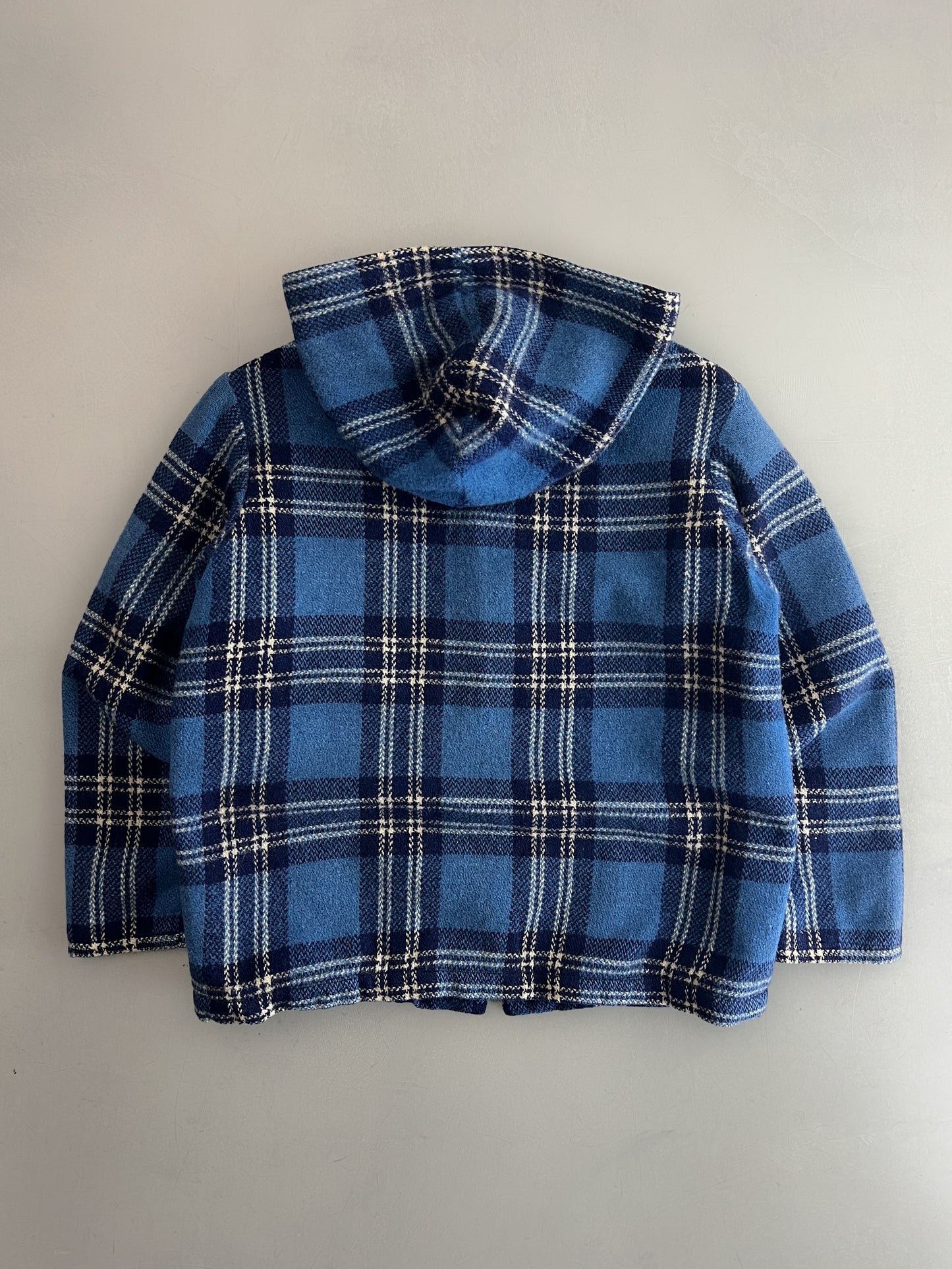 1970's Harris Tweed Plaid Zip Up [M]
