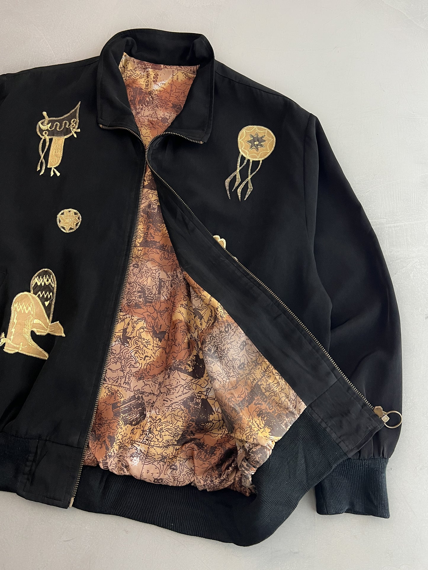 South Western Silk Embroidered Jacket [M/L]