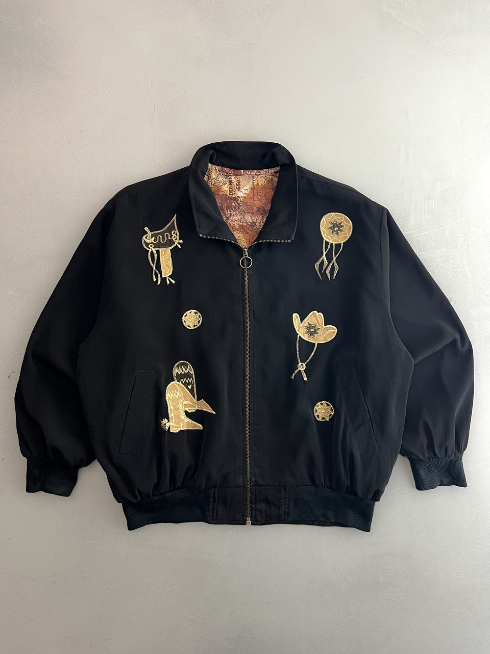 South Western Silk Embroidered Jacket [M/L]