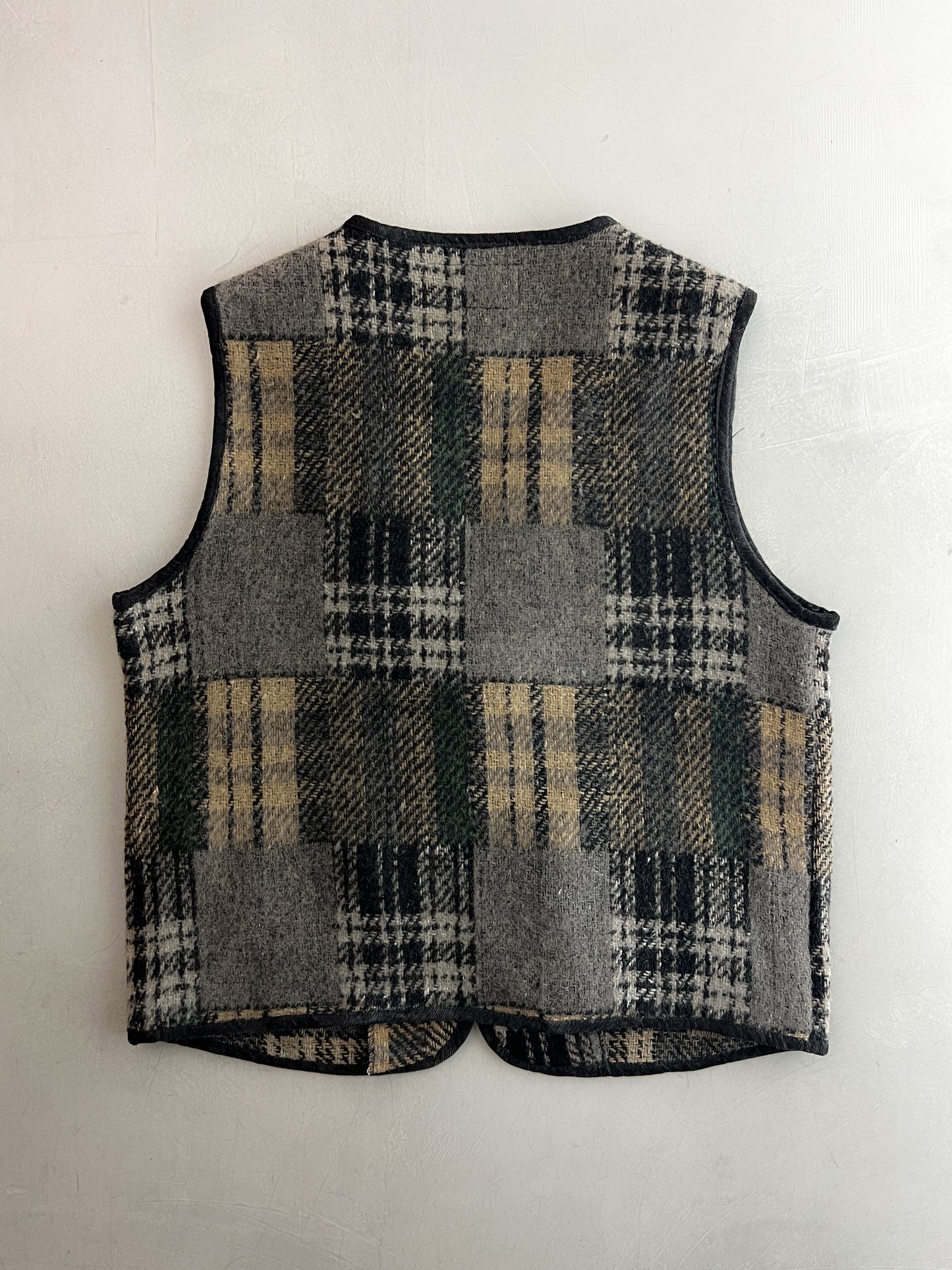 At Last Wool Plaid Vest [S/M]