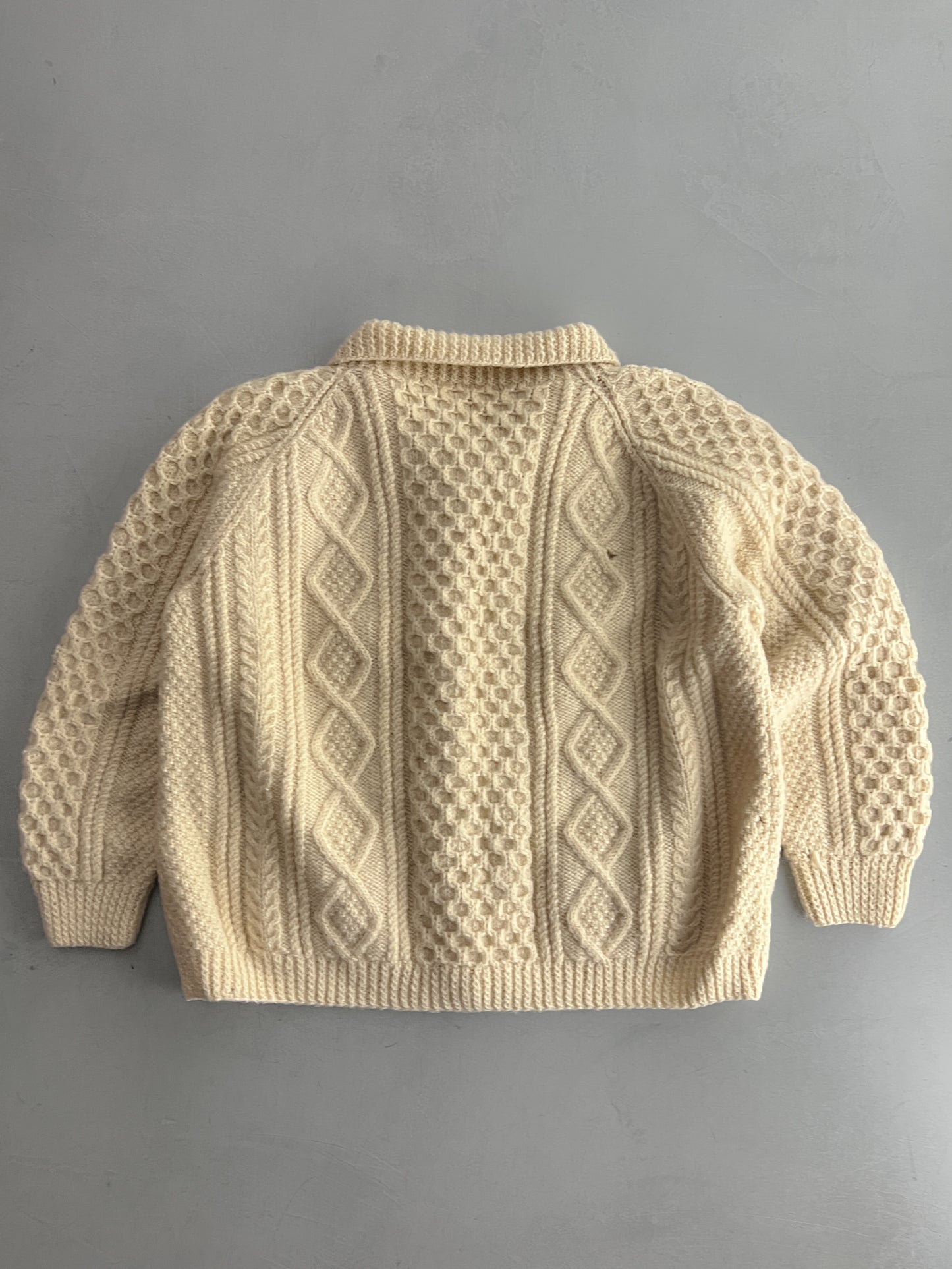 John Molloy Cable Knit Wool Fisherman Sweater [XL]