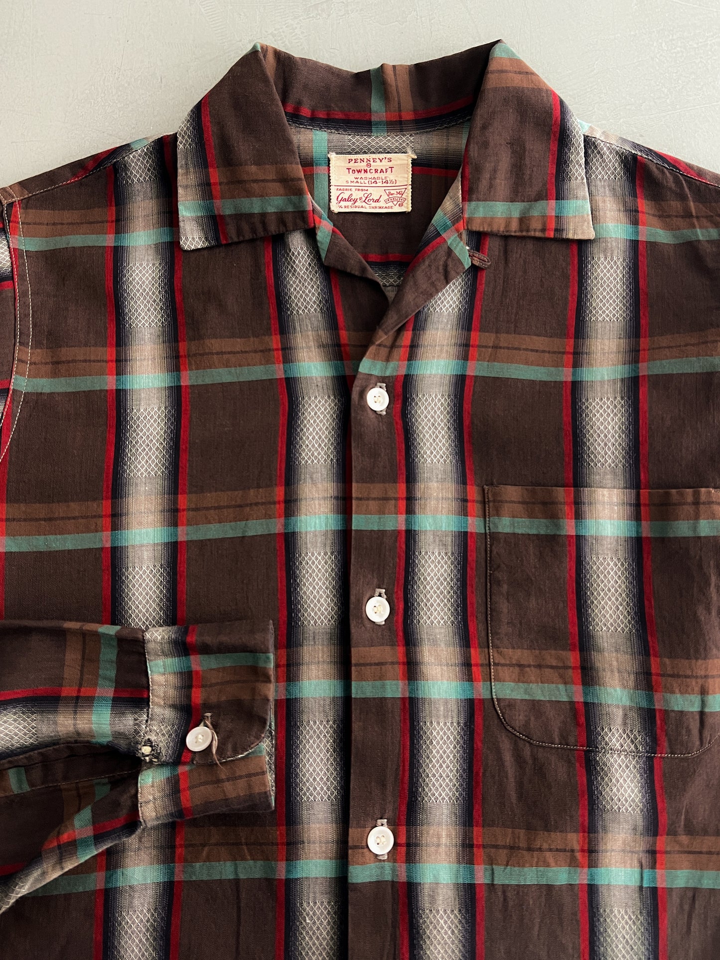 1960's Pennys Towncraft Loop Collar Shirt [S]