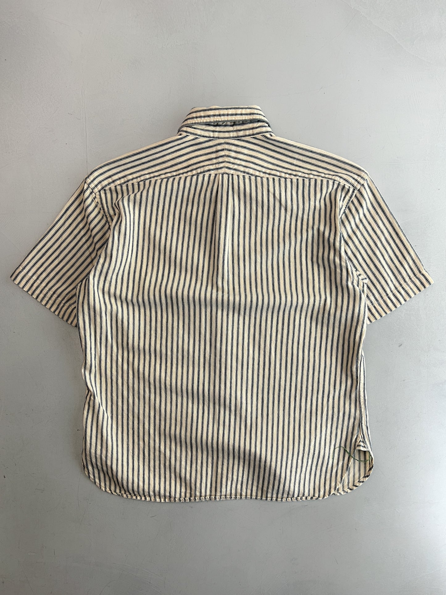 1990's Sugar Cane Hickory Stripe Work Shirt [S]