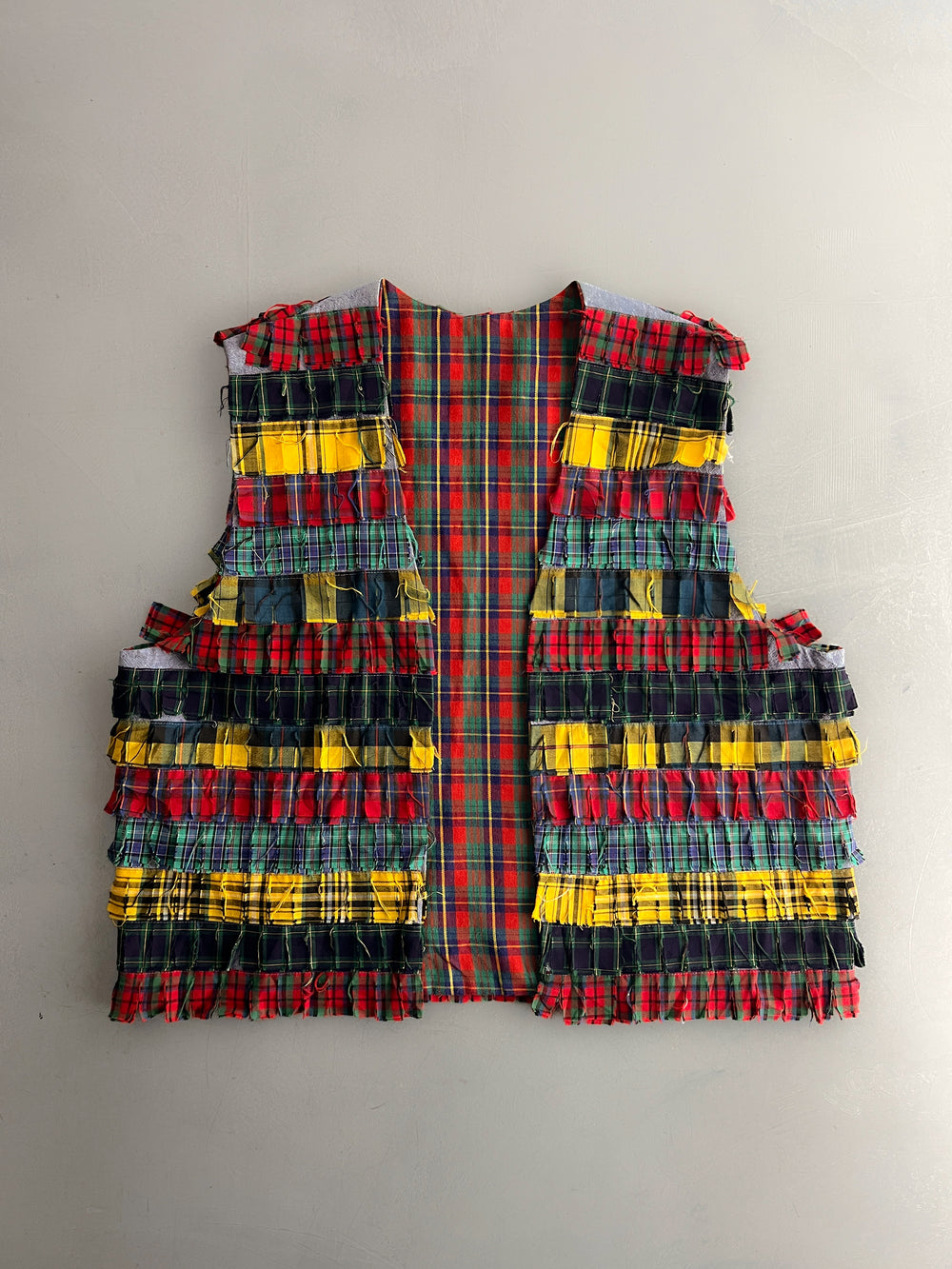 Handmade Plaid Scrap Vest [S/M]
