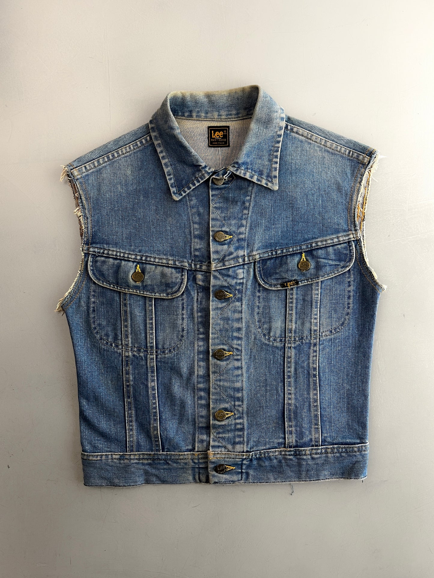 Made in USA Lee Cut Off Denim Vest [M]