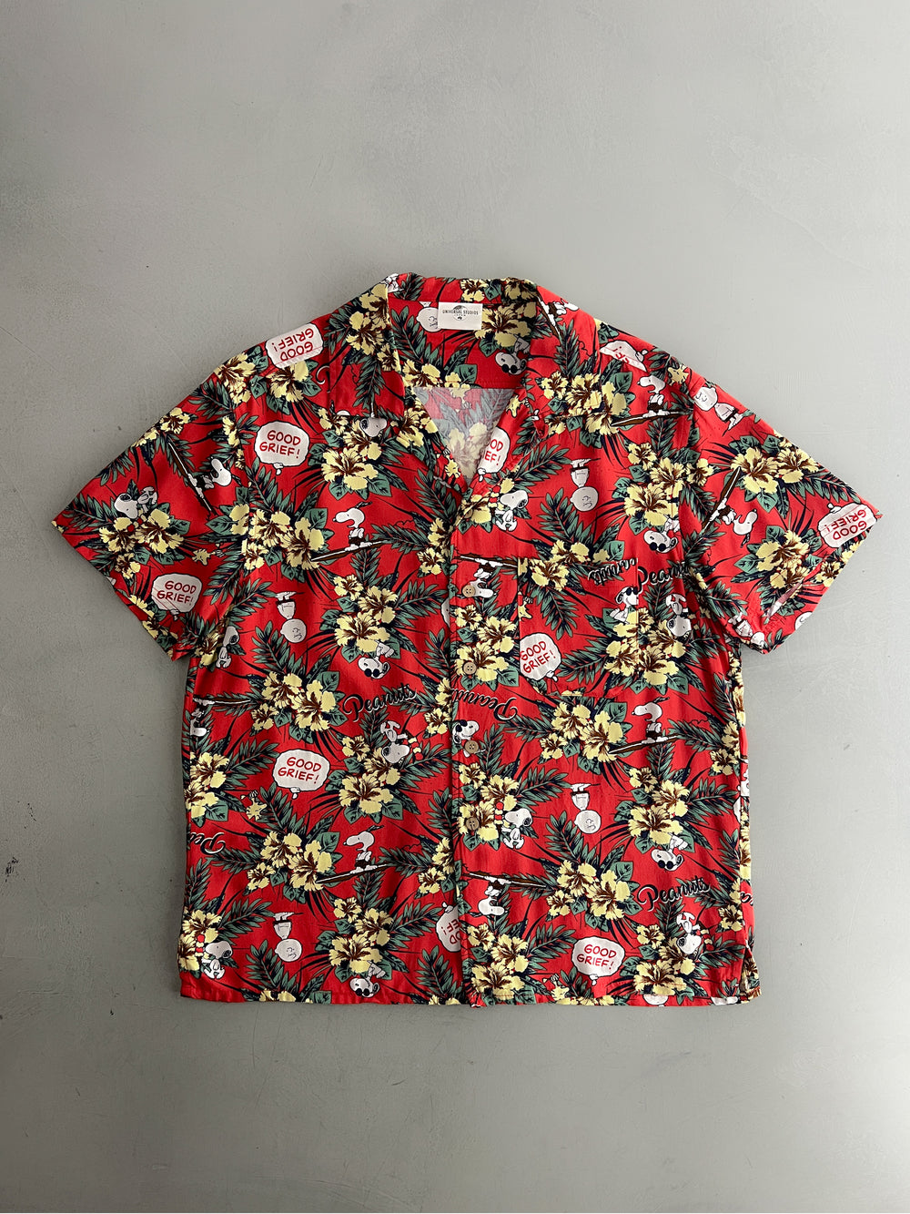 Snoopy Loop Collar Hawaiian Shirt [M]