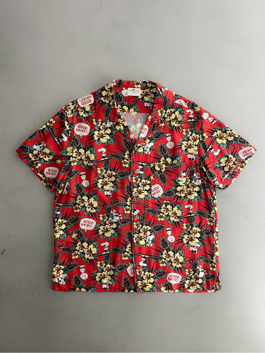 Snoopy Loop Collar Hawaiian Shirt [M]
