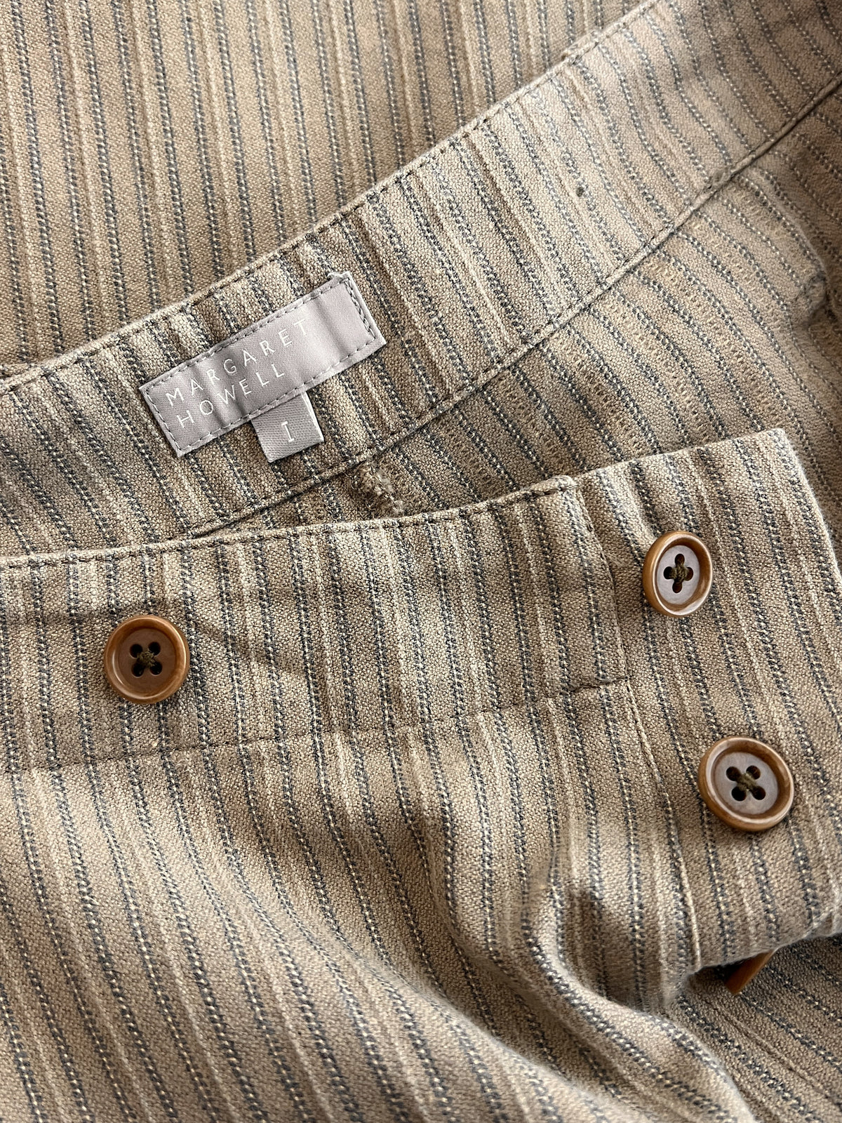 Margaret Howell Buckleback Stripe Pants [28']