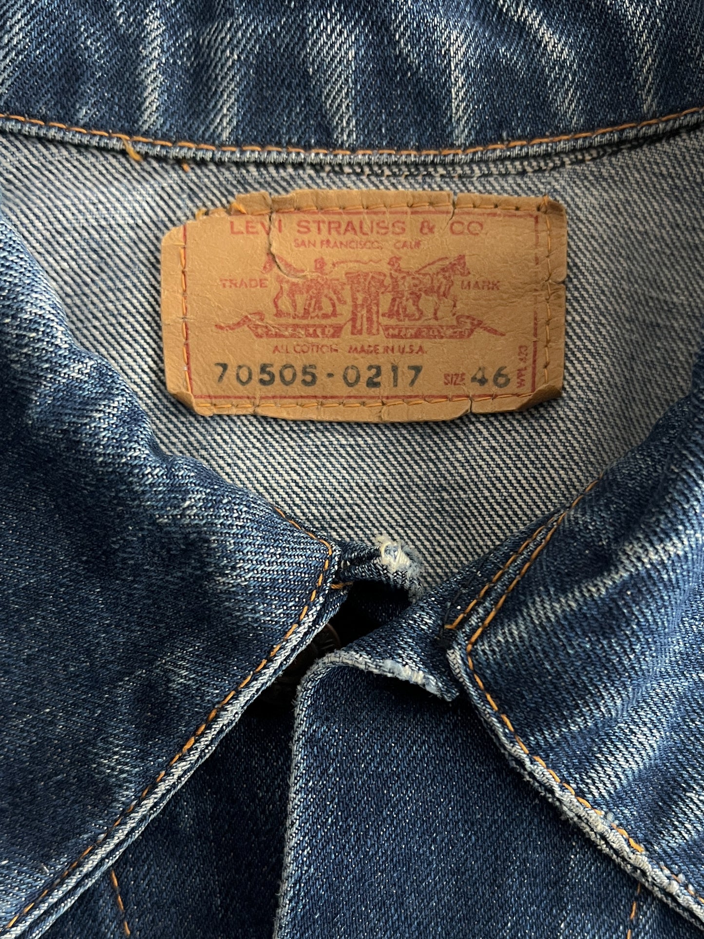 1960s Levis 70505 Big E Type III Denim Jacket [L]