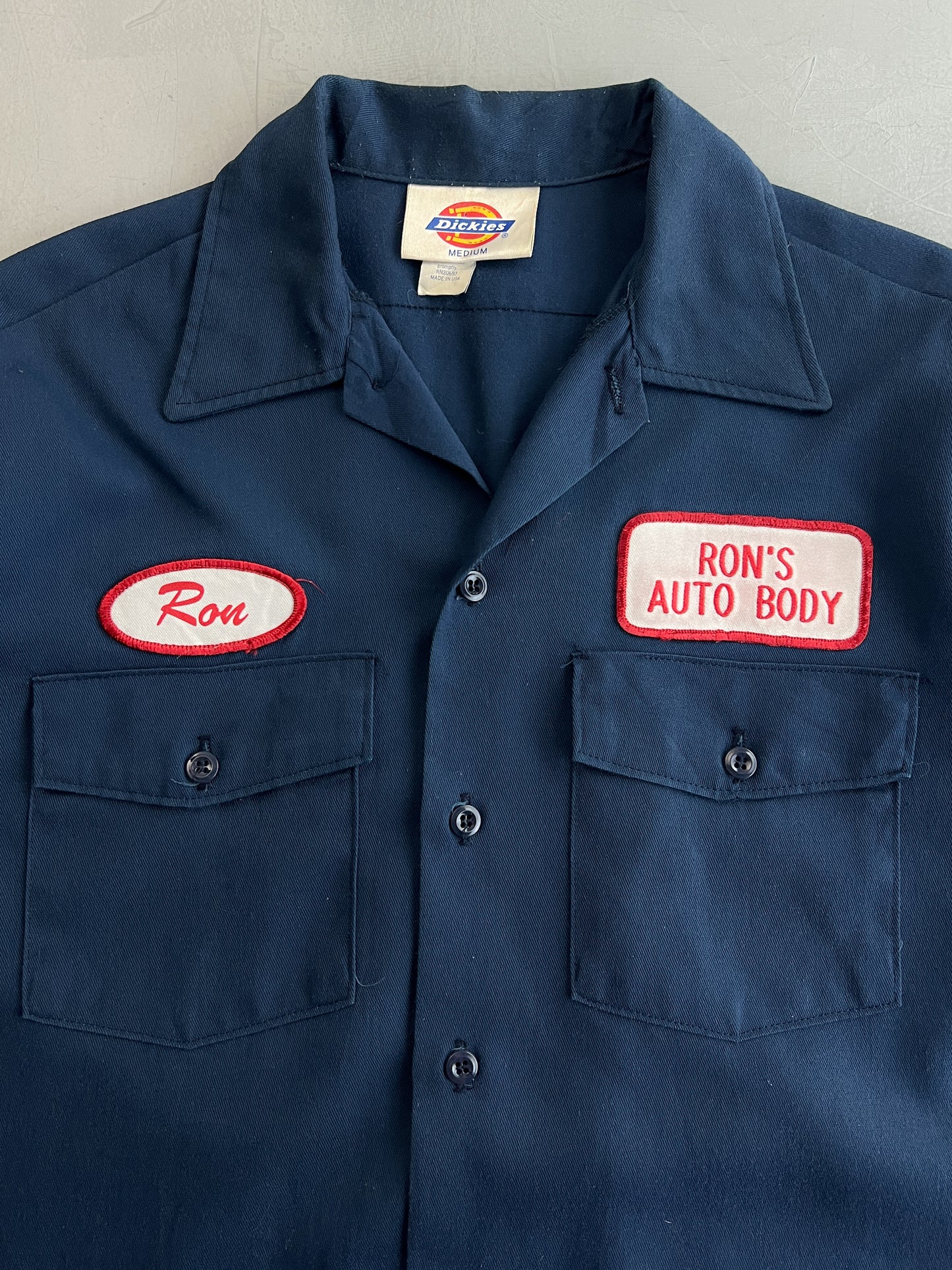 Rons Auto Body Dickies Cotton Work Shirt [L]