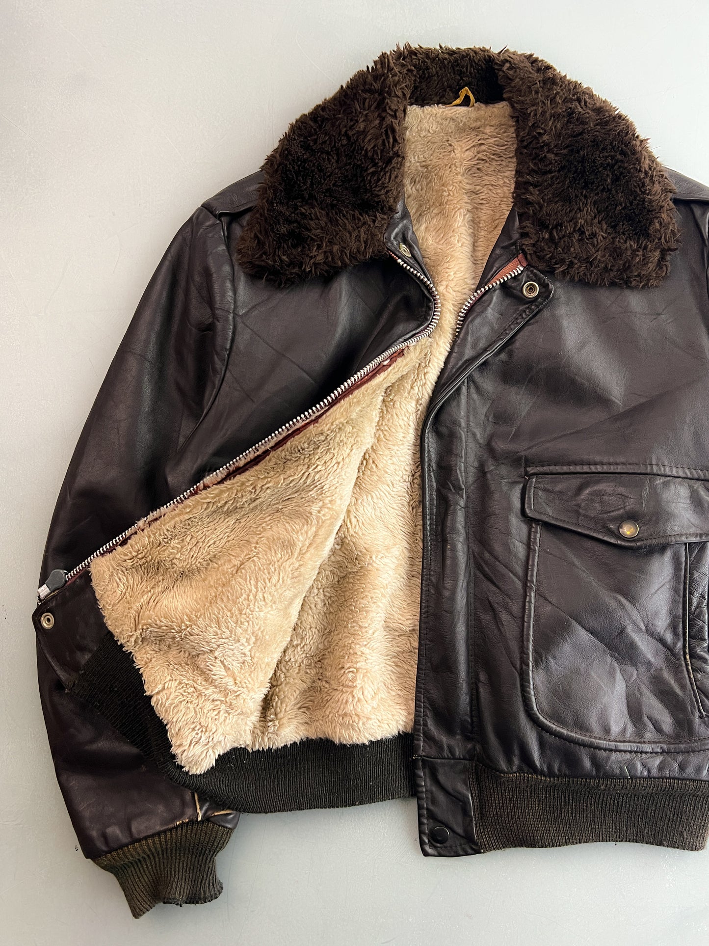 1970's G-1 Style Leather Flight Jacket [M/L]