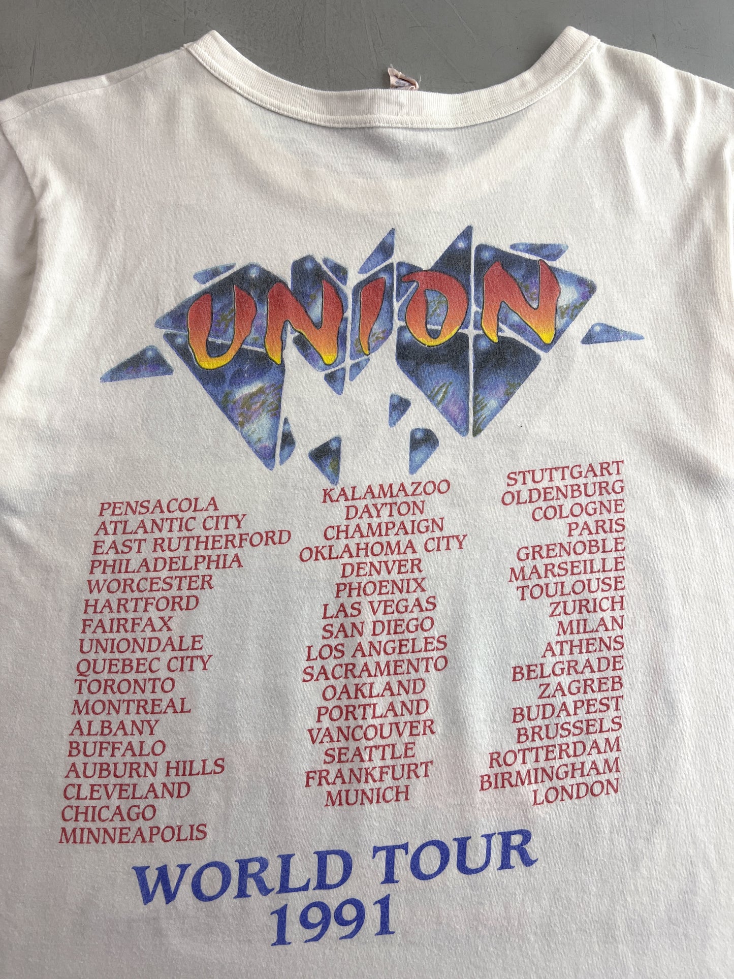 '91 YES "Union" World Tour Tee [M]
