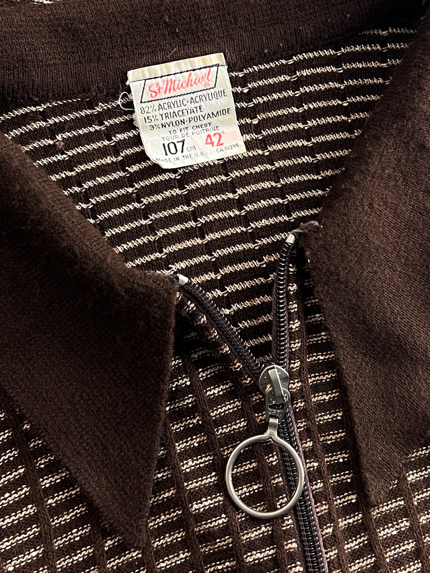 1970's British Zip Polo Knit [L]