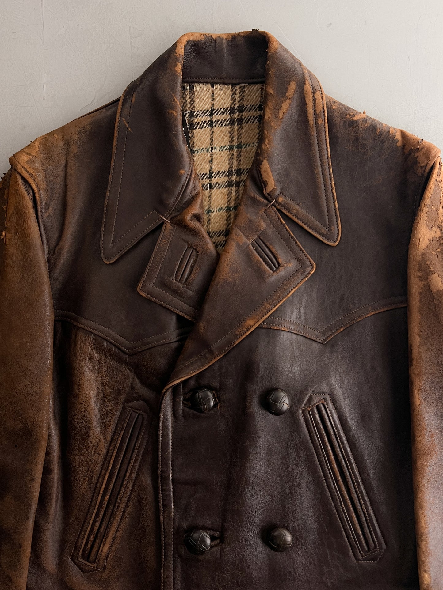 1940's French Leather Motorist Jacket [L]
