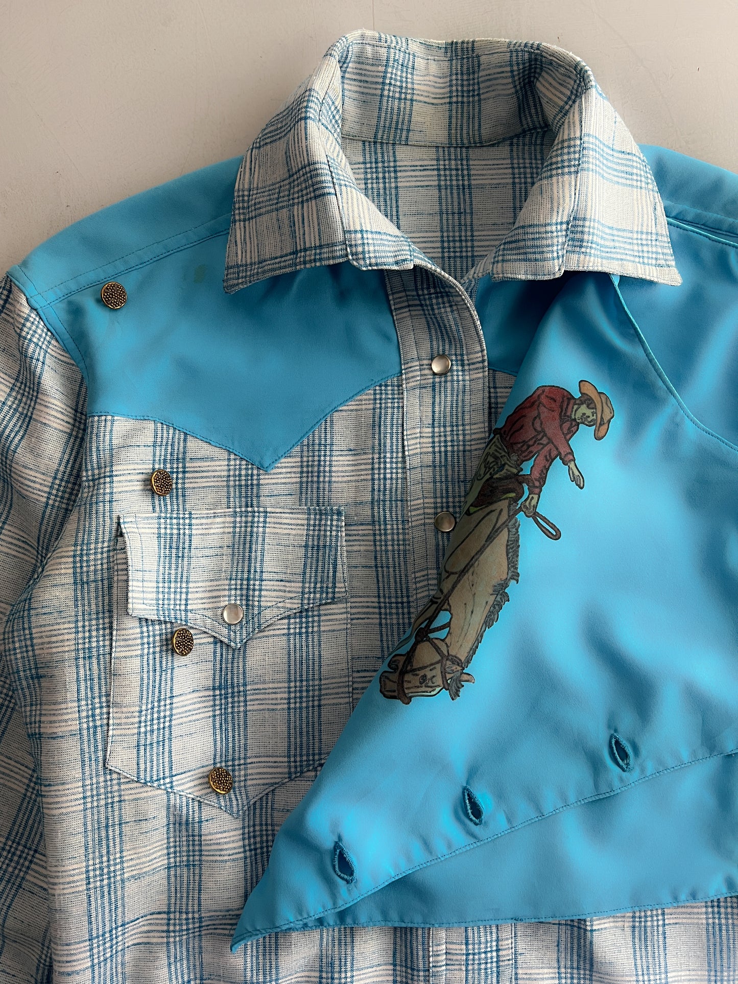 Hand Painted Western Bib Shirt [M]