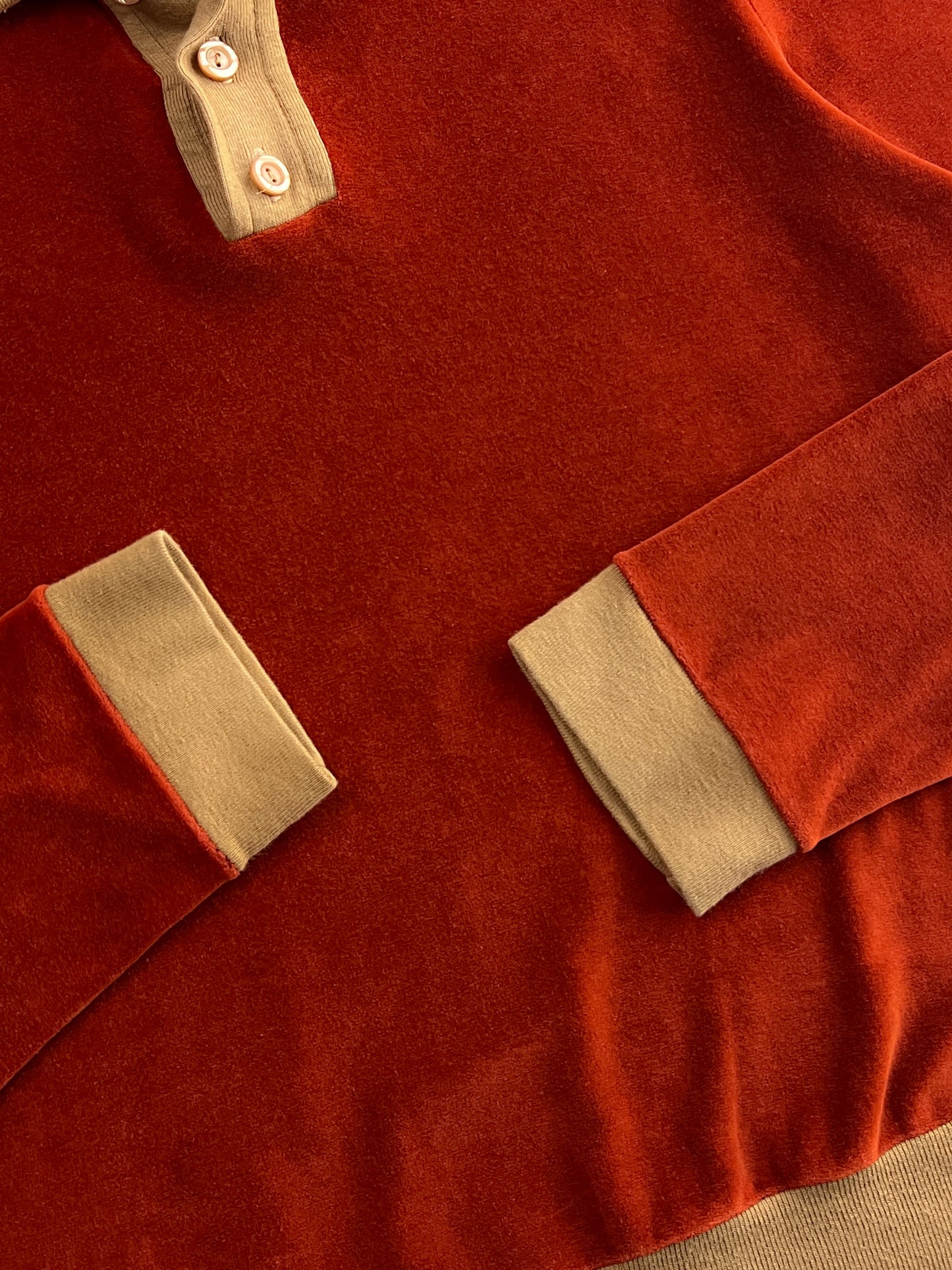 1970's Two Tone Velour Sweatshirt [M/L]