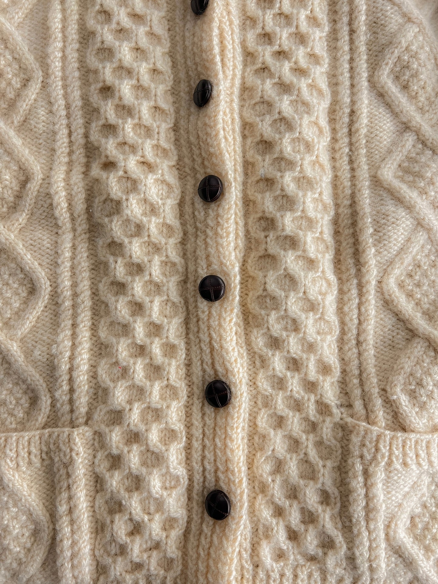 John Molloy Cable Knit Wool Fisherman Sweater [XL]