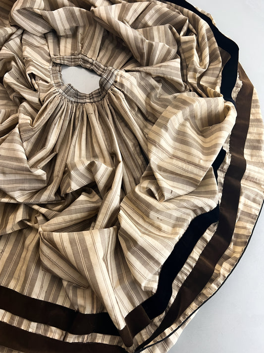 Late 1800's British Raw Silk Skirt [26"]