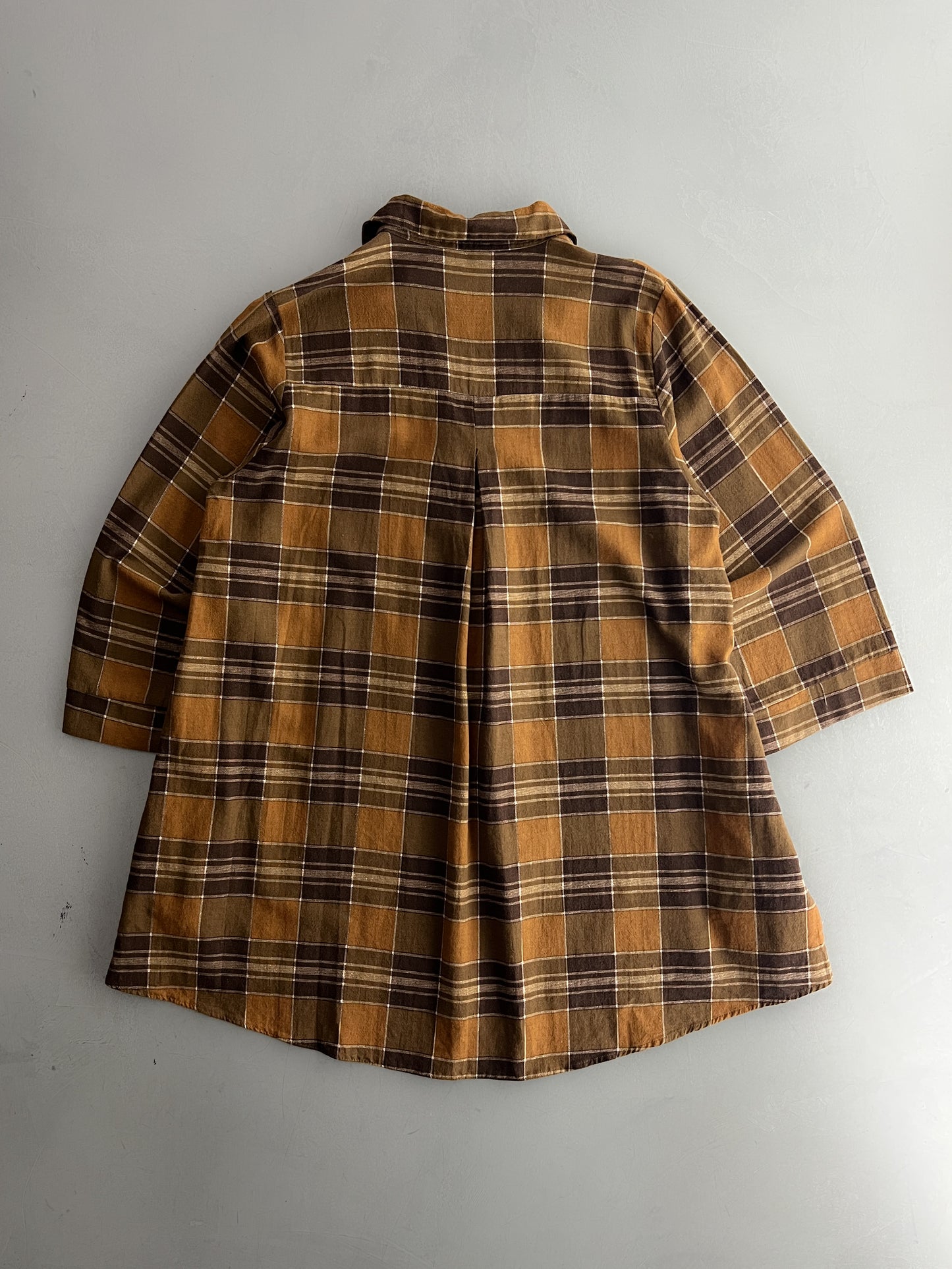 Plaid Pullover Work Smock [S]