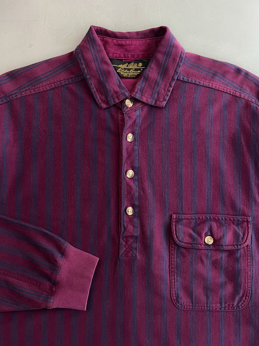 Eddie Bauer Striped Pop Over Shirt [L]