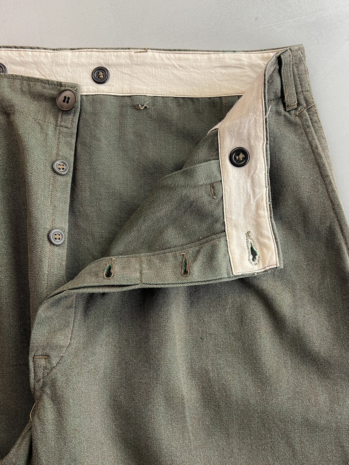 Pleated Salt & Pepper Work Pants [36"]