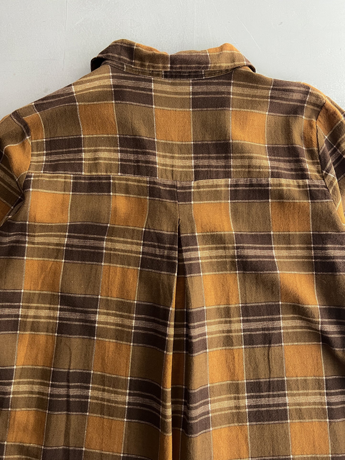 Plaid Pullover Work Smock [S]