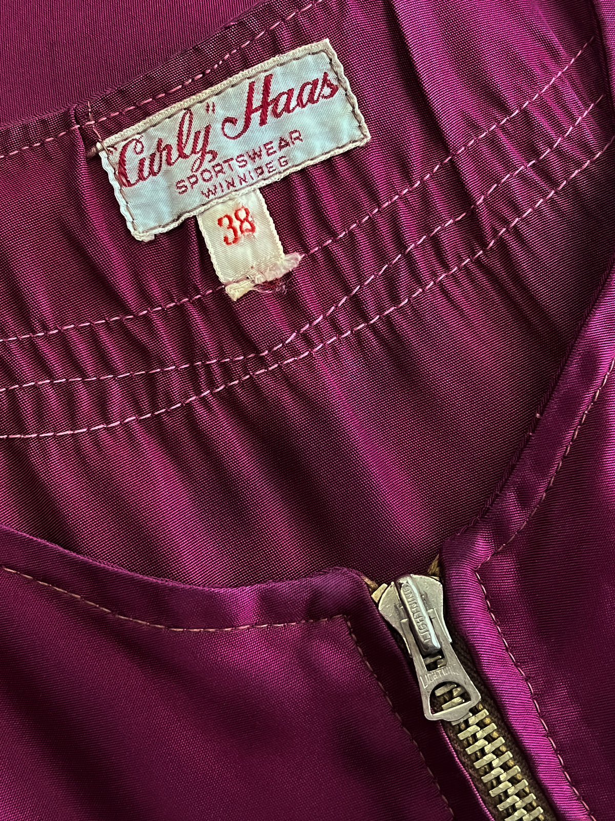 1950's Curly Haas "Sperling" Satin Baseball Jersey [M]