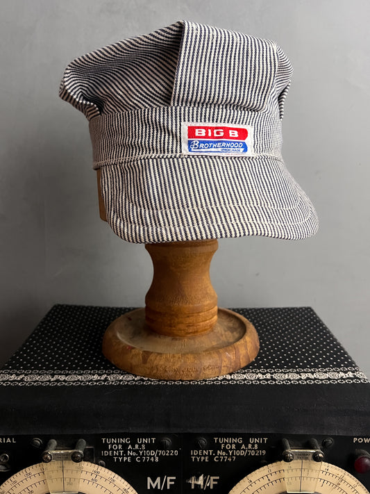 Union Made Big B Hickory Stripe Engineer Cap