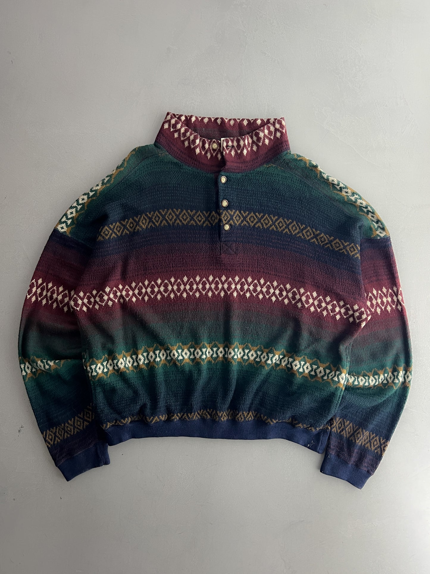 1990's Patterned Pullover [XL]