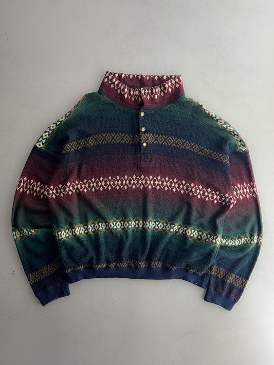 1990's Patterned Pullover [XL]