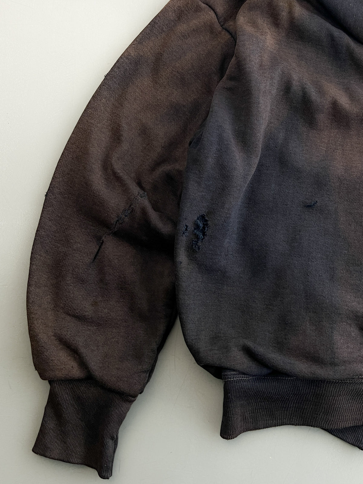 60’s/70’s Thrashed Thermal Lined Zip Hoodie [M]
