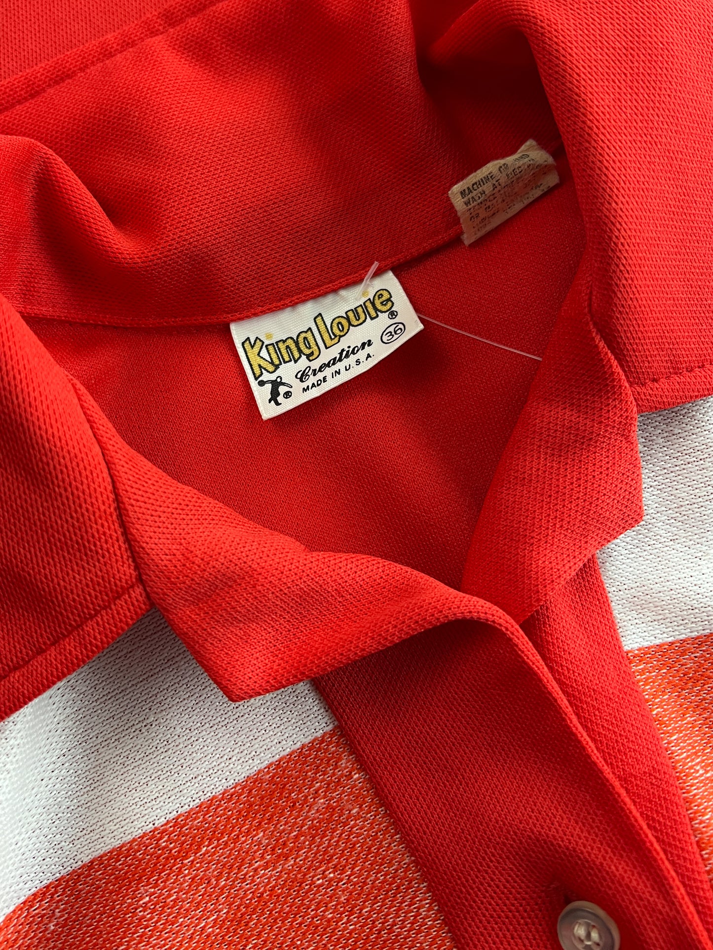 1970's King Louie Stripe Bowling Shirt [M]