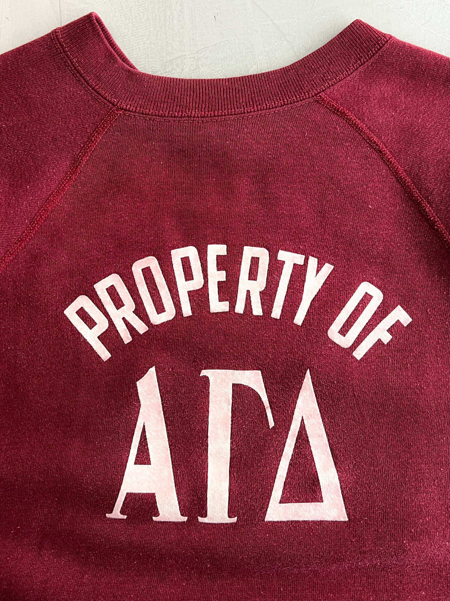 50's/60's Faded Sorority Short Sleeve Sweatshirt [M/L]
