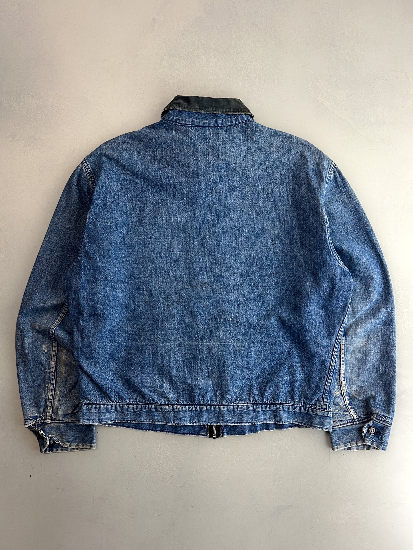 1960's Blanket Lined Denim Jacket [L]