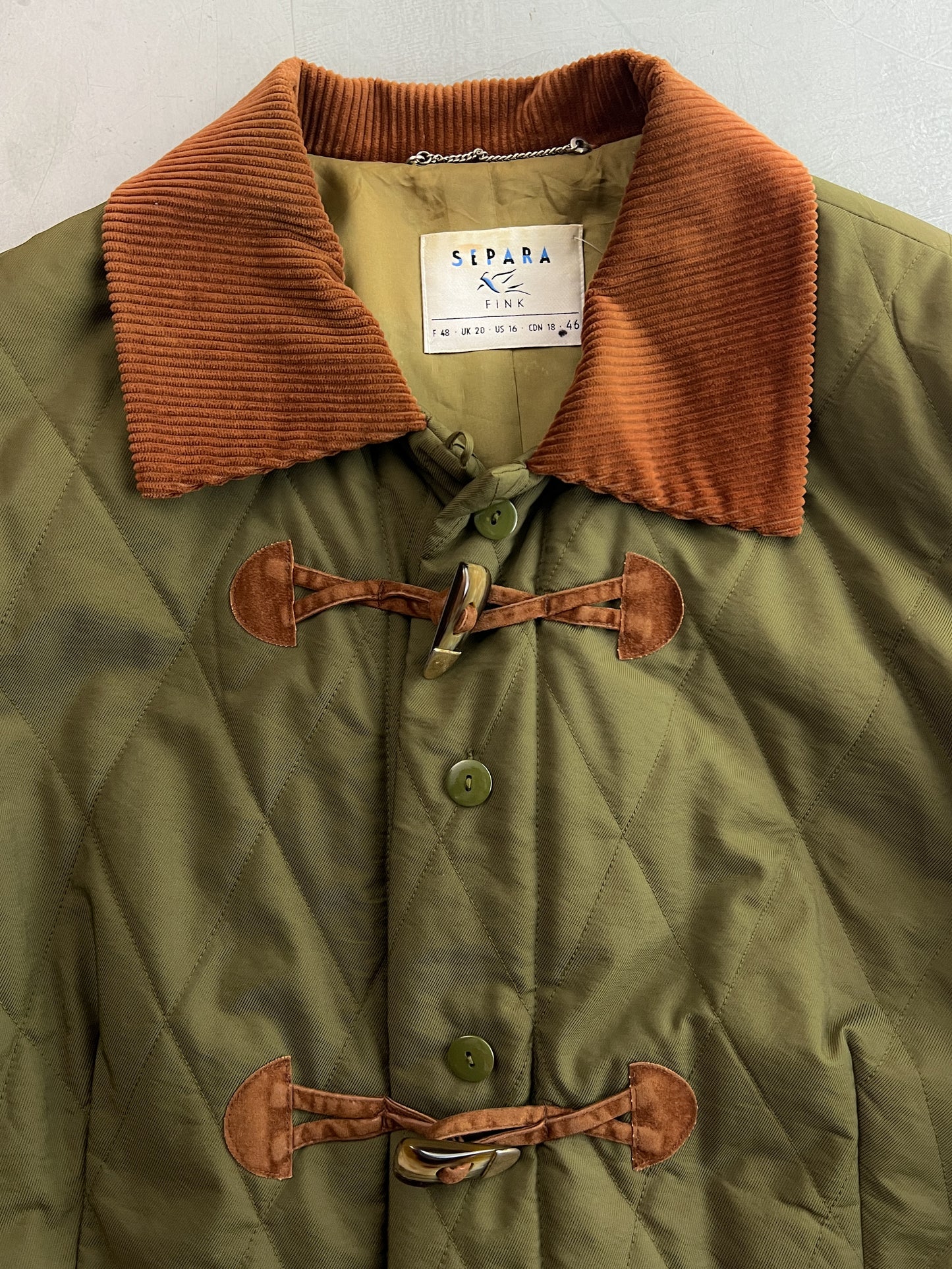 1990's Quilted Toggle Jacket [L]