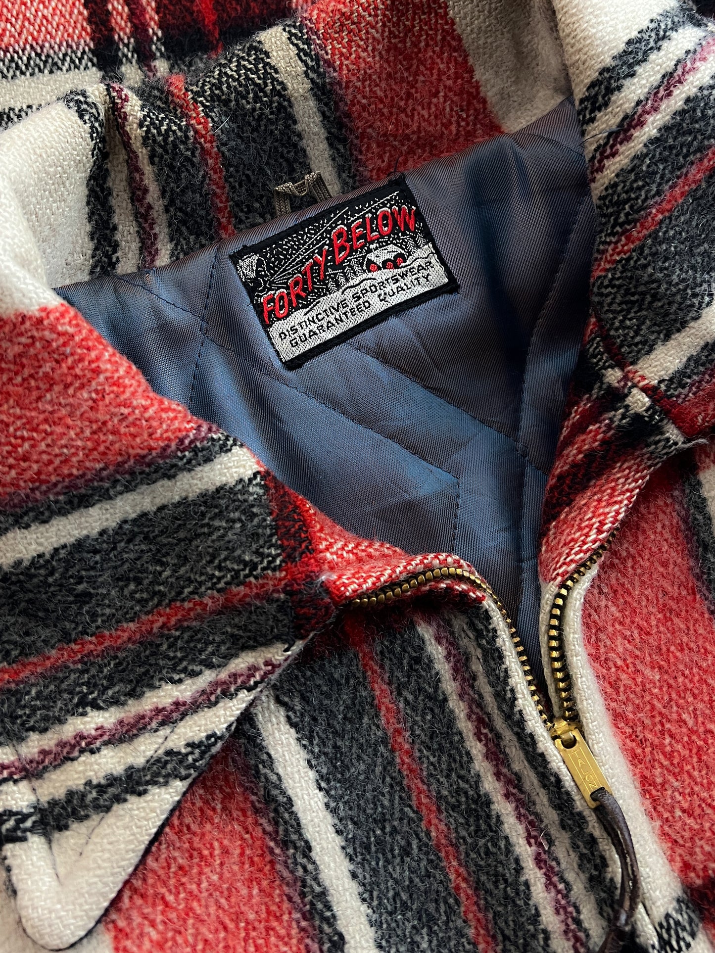 1960's Forty Below Tartan Wool Coat [L]