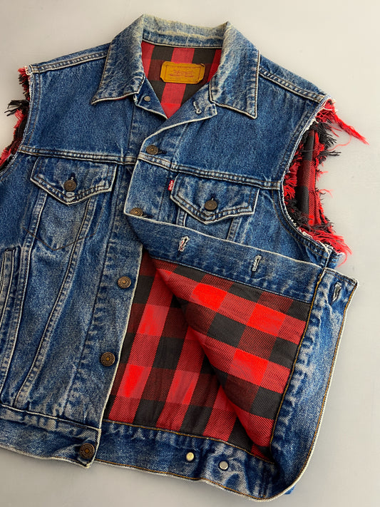 Made in USA Levi's Lined Denim Vest [L]