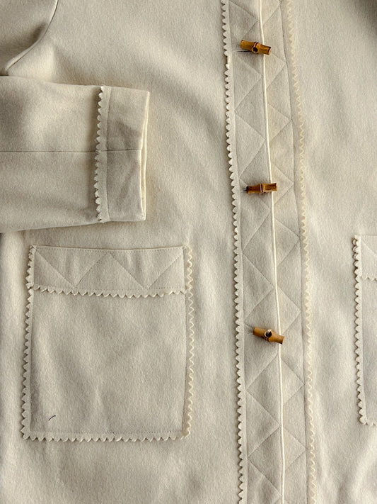 French Hooded Wool Duffle Coat [M/L]