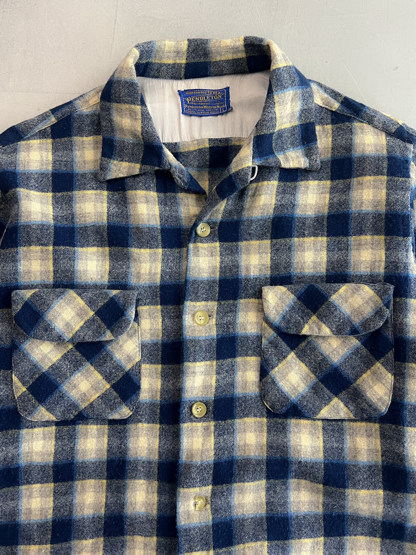 1960's Pendleton Loop Collar Flannel [M]