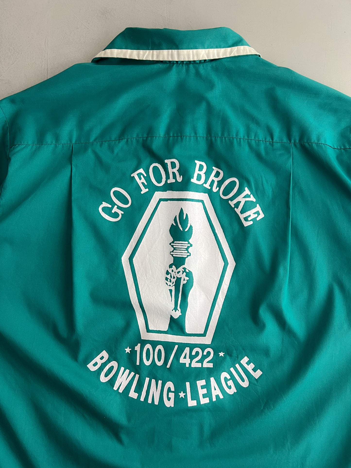 1990's Go For Broke Bowling Shirt [L]