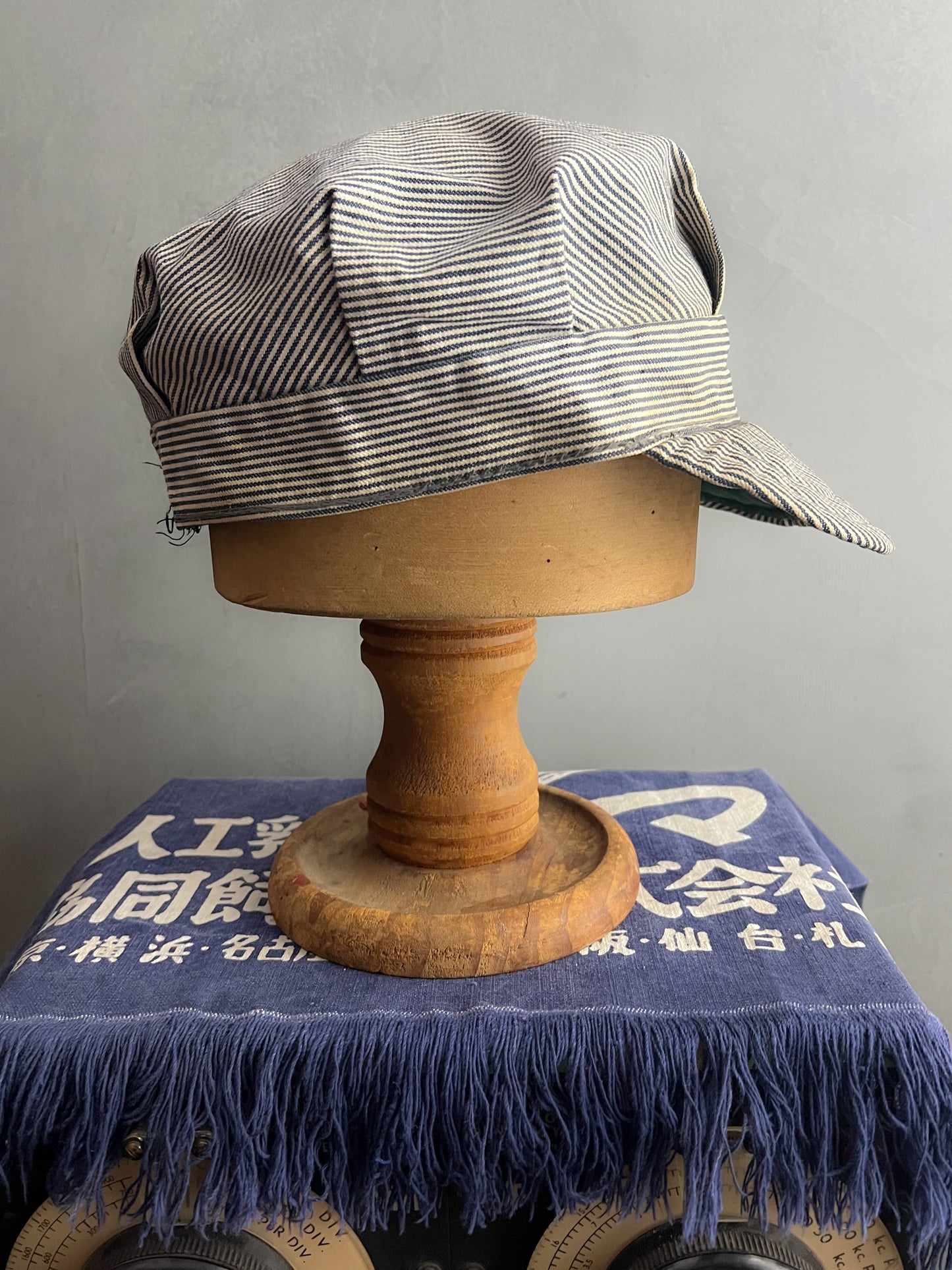 Hickory Stripe Engineers Cap
