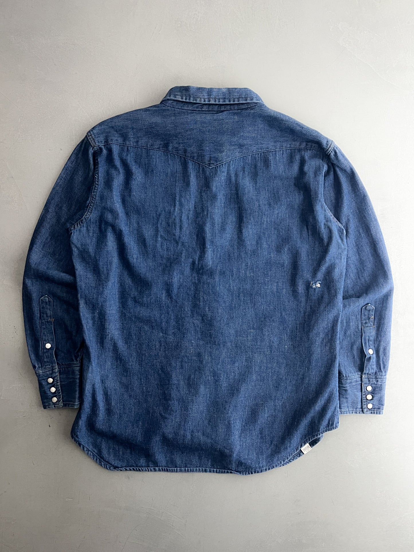 Wrangler Pearl Snap Denim Shirt [L]