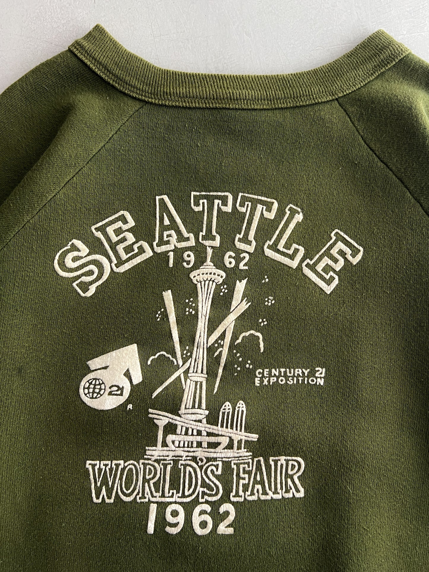 1960’s Seattle Worlds Fair Flock Print Sweatshirt [S]